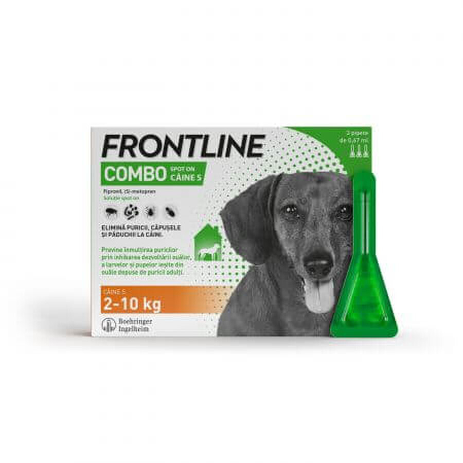 Frontline Combo Spot On dog S-pipette green 0.67 ml, 3 pipettes, Frontline