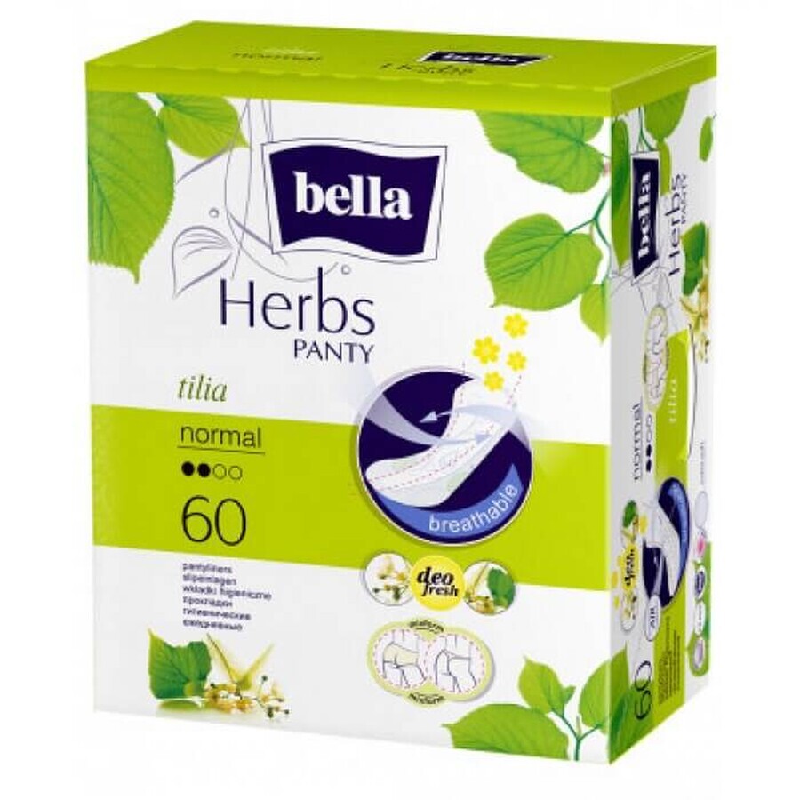 Panty Herbs Tilia Extra Soft Daily Absorbents, 60 pezzi, Bella