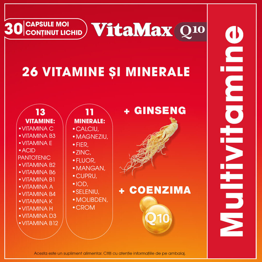 Confezione Vitamax Q10, 30 + 30 capsule, Perrigo