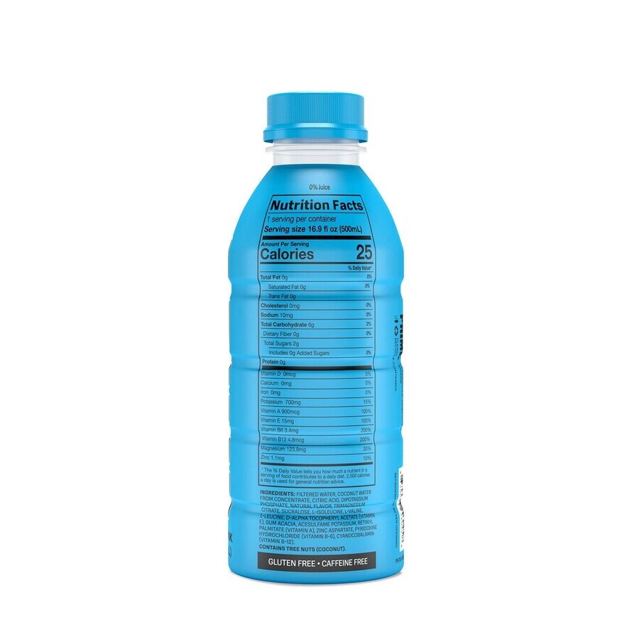 Prime Hydration boisson de réhydratation à saveur de framboise bleue, 500 ml, GNC