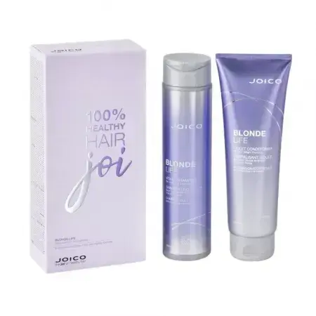Blonde Life Violet Shampoo 300 ml + Conditioner 250 ml für die Kaltblondpflege, Joico