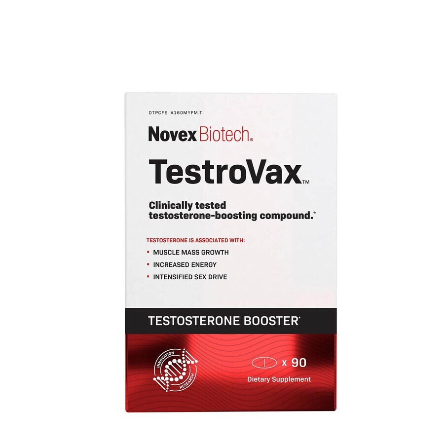 Novex Biotech® TestroVax™, Formule de soutien à la production de testostérone, 90 cps, GNC