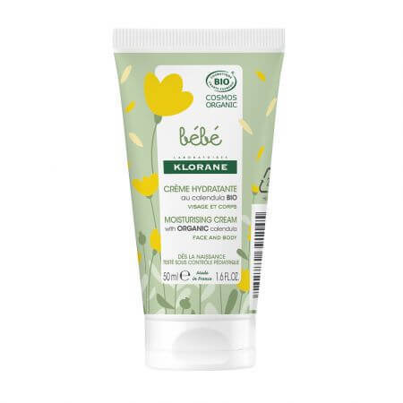 Bio-Feuchtigkeitscreme für Körper und Gesicht, 50 ml, Klorane Baby