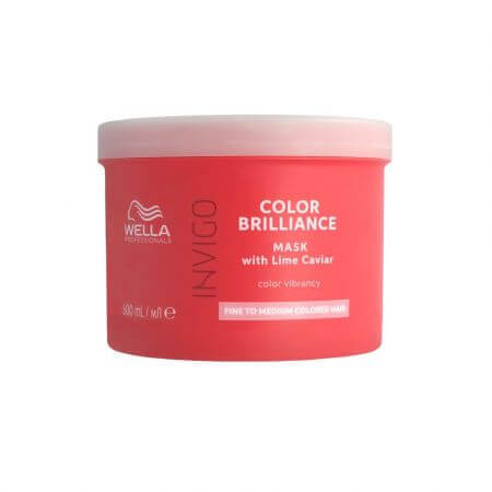 Masque capillaire pour cheveux teints fins et normaux Invigo Color Brilliance Fine/Normal, 500 ml, Wella Professionals