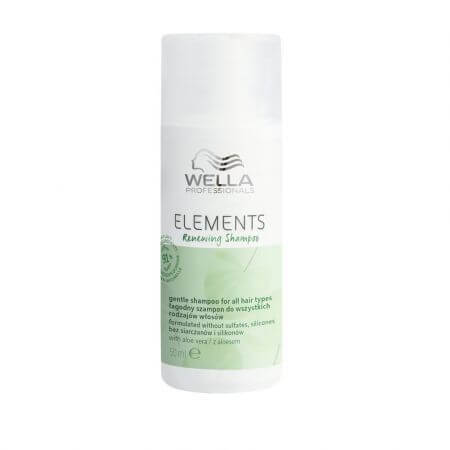 Elements Shampoo vegano rinnovante per tutti i tipi di capelli, 50 ml, Wella Professionals