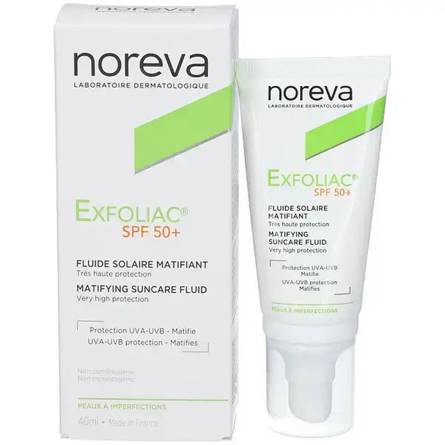 Noreva Exfoliac Fluide protecteur matifiant SPF 50+, 40 ml Évaluations