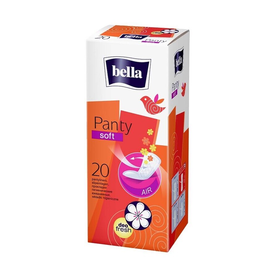 Serviettes hygiéniques quotidiennes Panty Soft Deo Fresh, 20 pièces, Bella