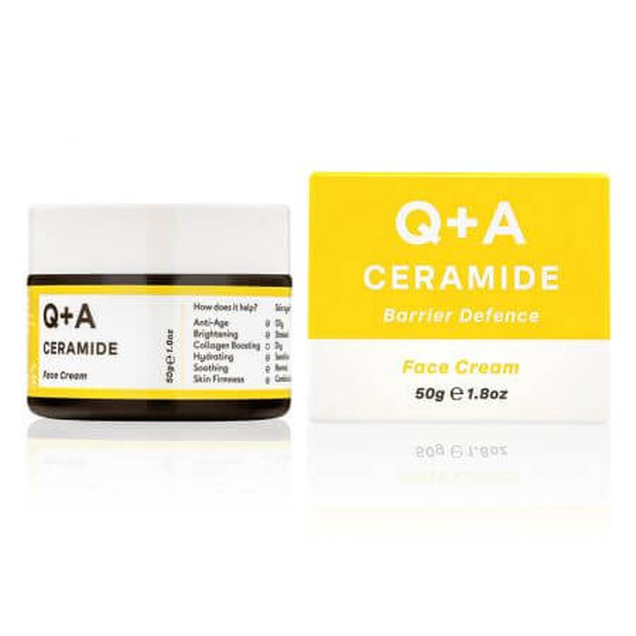 Crema viso con barriera protettiva alla ceramide, 50 g, Q+A