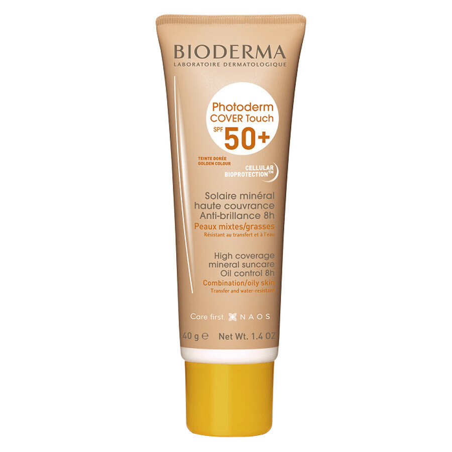 Bioderma Photoderm Fluide Cover Touch SPF 50+ teinte dorée, 40 g