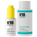 Confezione Peptide Prep Detox Shampoo Detossinante, 250 ml + Olio Riparatore Molecolare, 30 ml, K18