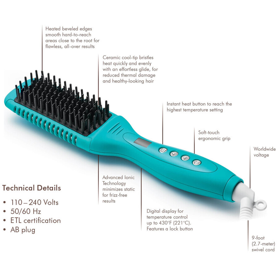 Brosse chauffante en céramique Smooth Style de Moroccanoil