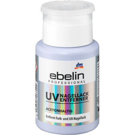 Ebelin Professional dizolvant pentru lac de unghii UV cu acetonă, 125 ml