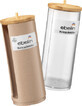 Ebelin Bo&#238;te de rangement pour lingettes nettoyantes avec couvercle en bambou, 1 pi&#232;ce