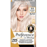 Loreal Paris Preference Le Blonding Permanent Hair Colour 11.11 Ultra Light Blonde with grey reflex, 1 pc