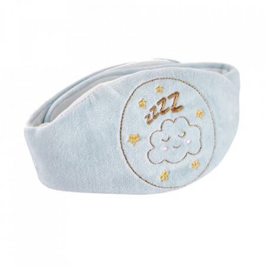 Centura anti colici cu samburi de cirese Sleepy Cloud, Bleu, BabyJem