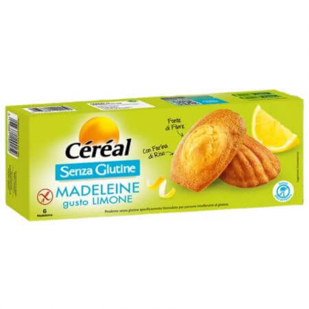 Madeleine al limone, senza glutine, 180 g, Cereali
