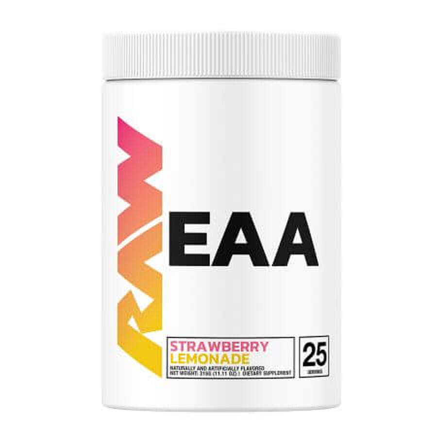 Acides aminés essentiels EAA limonade à la fraise, 315 g, Raw Nutrition