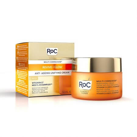 Multi Correxion Revive + Glow Anti-Aging Cream with Vitamin C, 50 ml, Roc