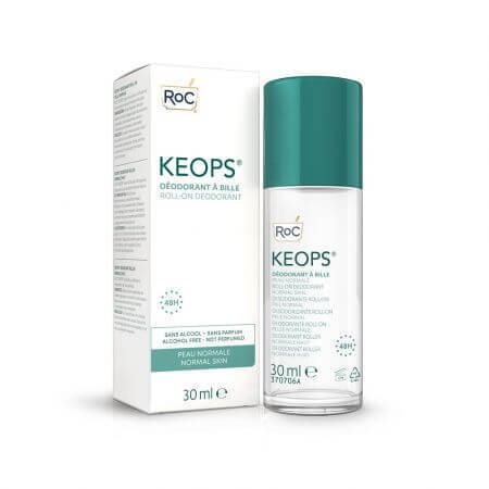Deodorante roll-on per pelli normali Keops, 30 ml, Roc