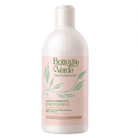 Gel doccia con latte d'avena e biolina prebiotica, 400 ml, Bottega Verde