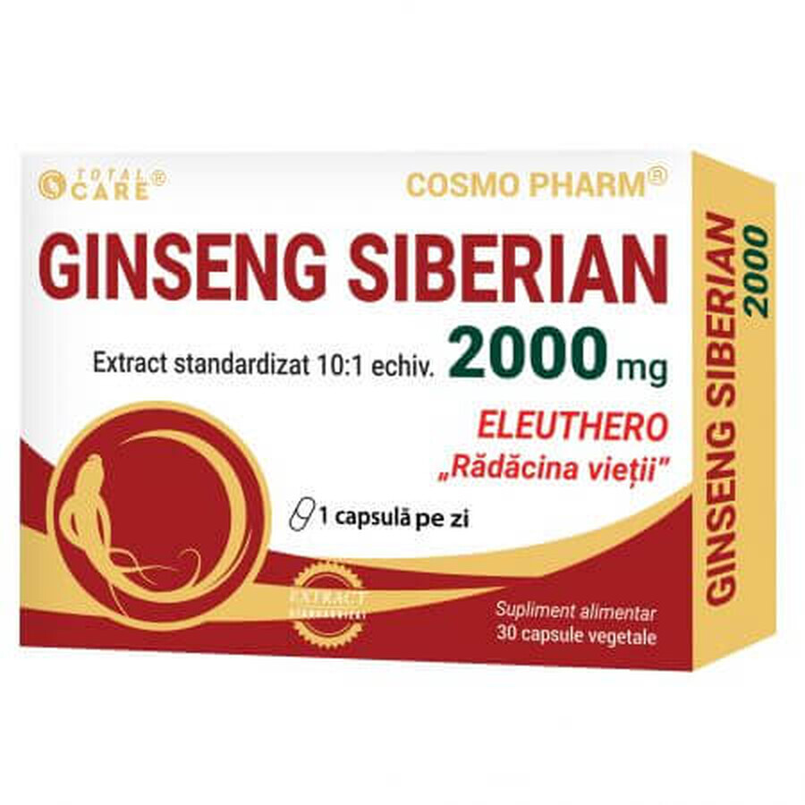 Ginseng sibérien, 2000 mg, 30 comprimés, Cosmo Pharm