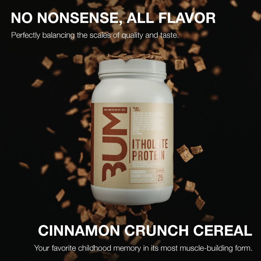 Cinnamon Crunch Cereal Cbum Series Itholate Protein Powder Whey Isolate with Flavour, 775 g, Raw Nutrition