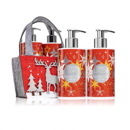 Set de savon liquide et de crème pour les mains Glittering Christmas, 2x250 ml, Vivian Gray