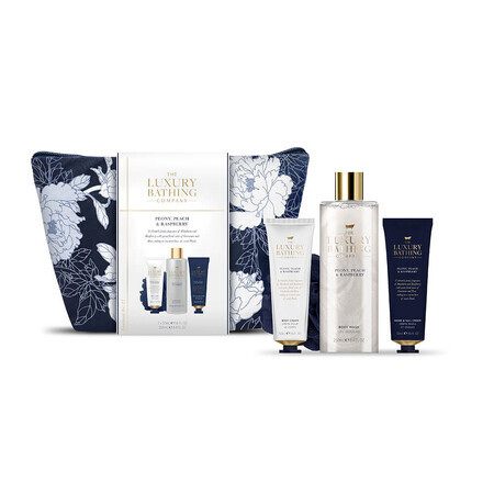 Cadou Weekend Escape Set, The Luxury Bathing Company, Pfingstrose, Pfirsich & Himbeere, 350 ml
