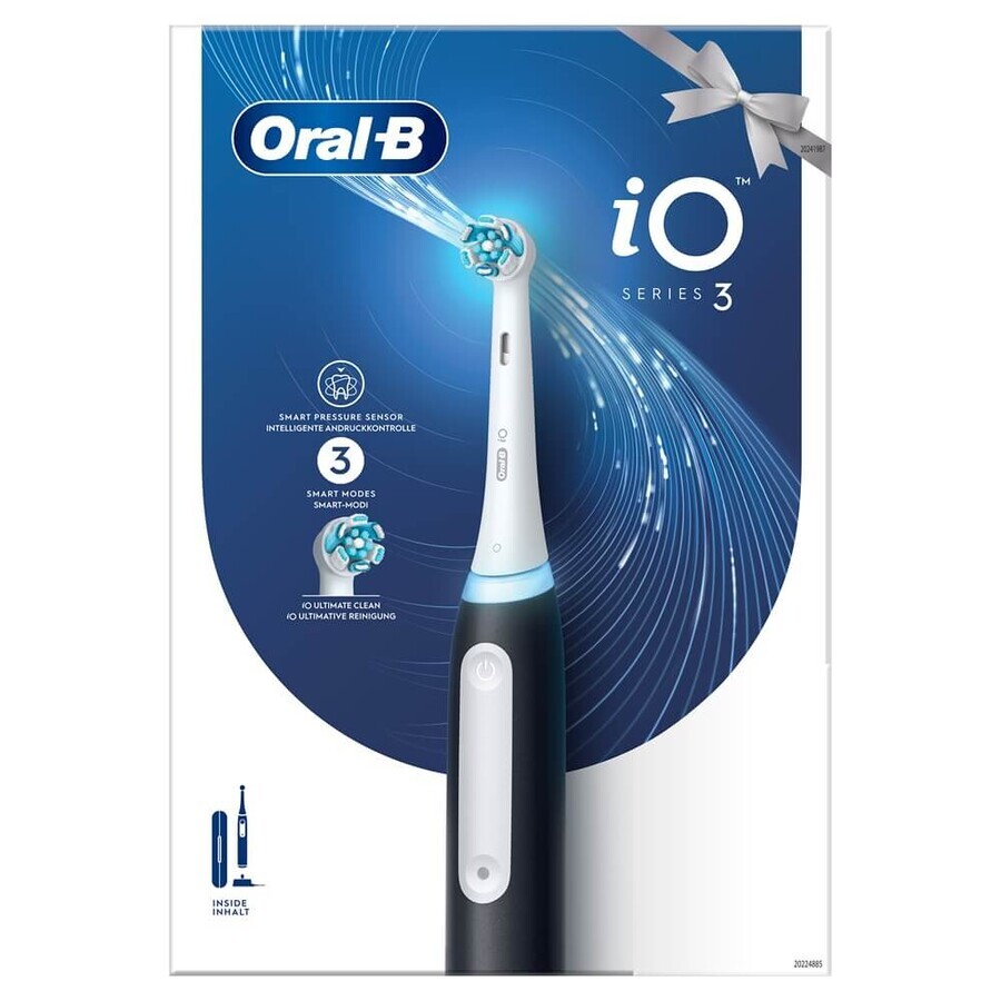Brosse à dents électrique IO3, noire, Oral B