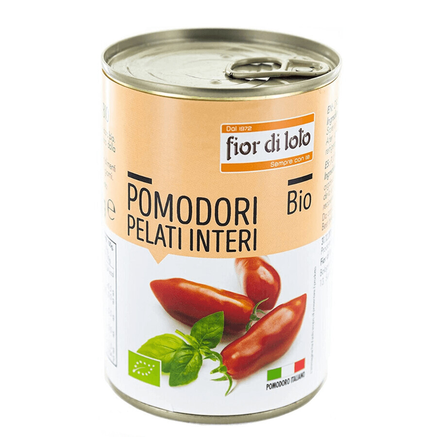 Tomates pelées entières biologiques, 400 g, Fior di Loto