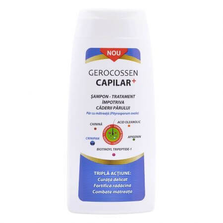 Shampooing contre la chute des cheveux et les pellicules Capilar+, 275 ml, Gercossen