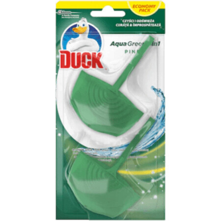 Duck 4 en 1 Aqua Green Toilet Freshener, 2 pcs