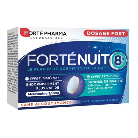 Forte Nuit 8h, 15 comprimés, Forte Pharma