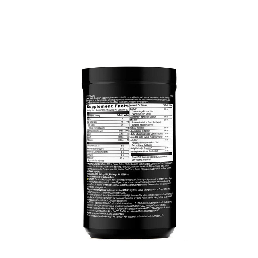 Beyond Raw® Concept X Pre-allenamento, formula pre-allenamento con sapore di verme gommoso, 588,6 g, GNC
