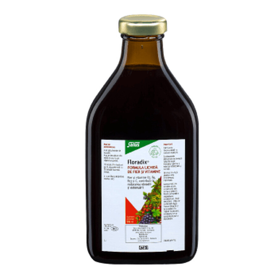 Formula liquida di ferro e vitamine Floradix, 500 ml, Salus