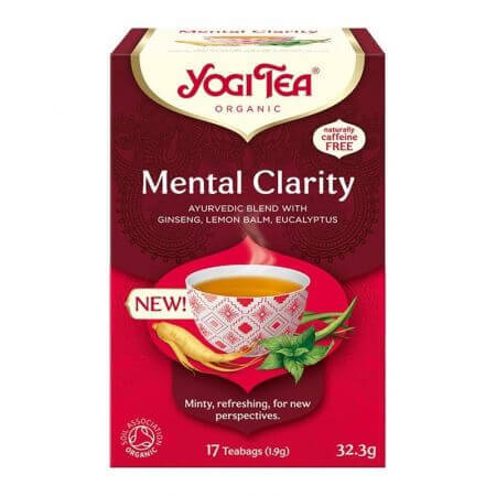 Bio Mental Clarity Tea, 17 sachets, Yogi Tea