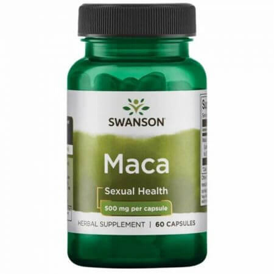 Maca-Wurzel-Extrakt, 500 mg, 60 Kapseln, Swanson