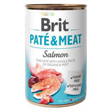 Wet food with salmon for dogs Pate & Meat, 400 g, Brit