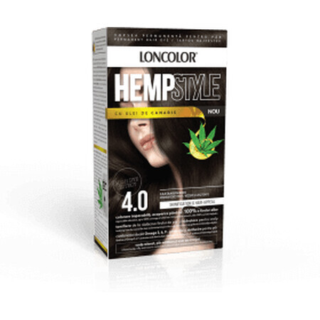 HempStyle Ammonia Permanent Hair Dye 4.0 Medium Brown, 1 pc