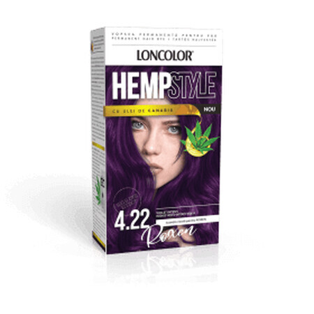 HempStyle Permanent Ammonia Hair Dye 4.22 Intense Violet, 1 pc