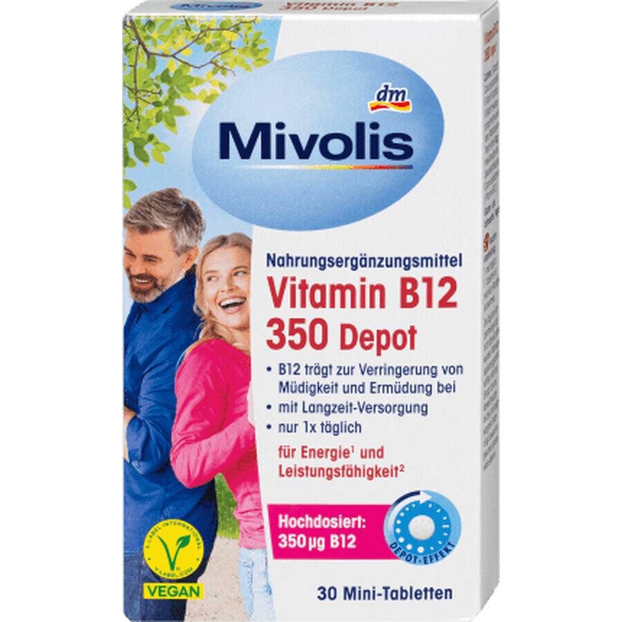 Mivolis Vitamine B12 350 Depot, 30 mini comprimés