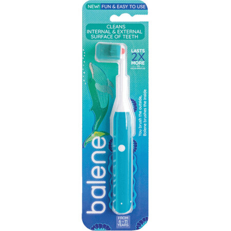 Brosse à dents manuelle baleines enfants bleu, 1 pc