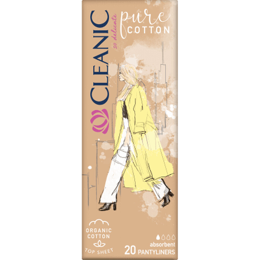 Cleanic Pure Cotton Daily Absorbents, 20 Stück