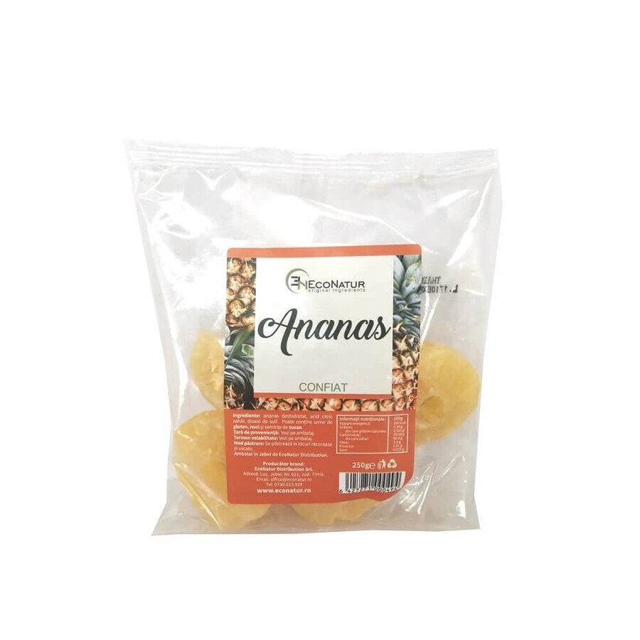 Ananas confits, 250 g, Econatur