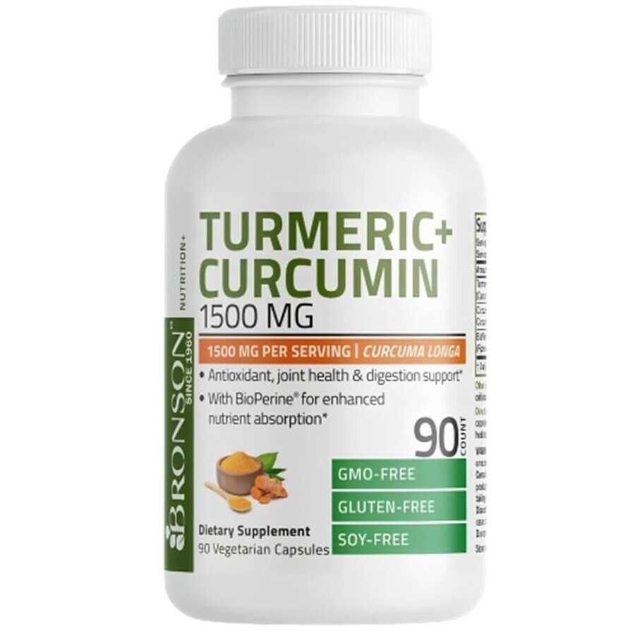 Turmeric Curcumin, 1500 mg, 90 capsules, Bronson