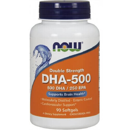 DHA-500 mg Omega 3 x 90 soft cps, Now Foods