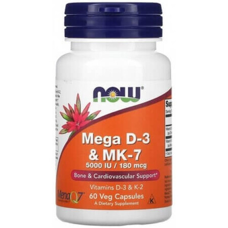 Mega D3 et MK-7 x 60 cps, Now Foods