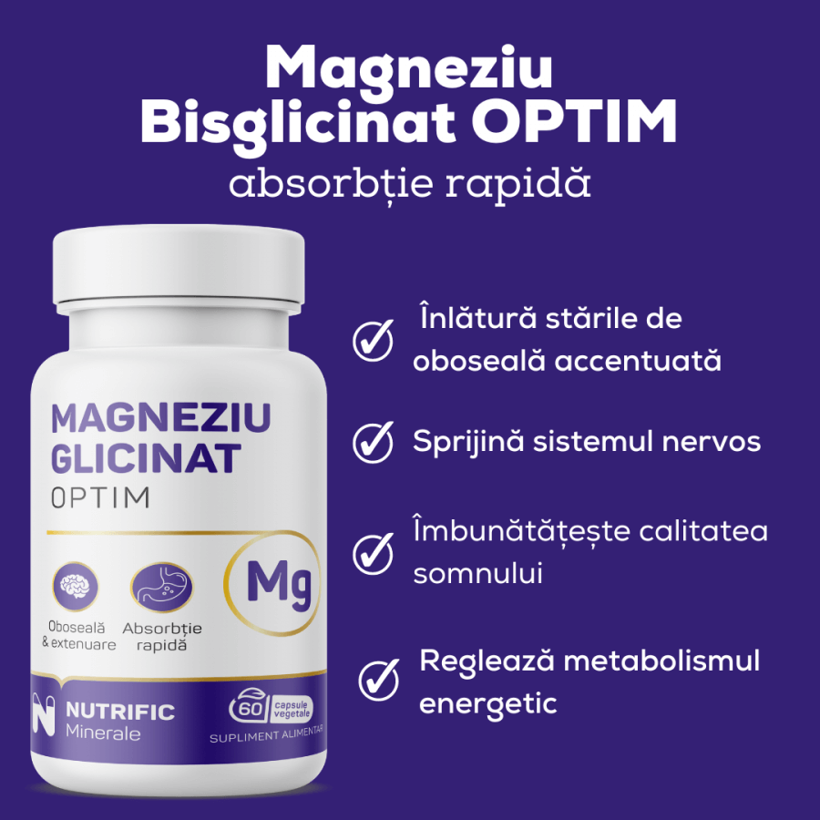 Glicinato di magnesio Optim, 60 capsule, Nutrific