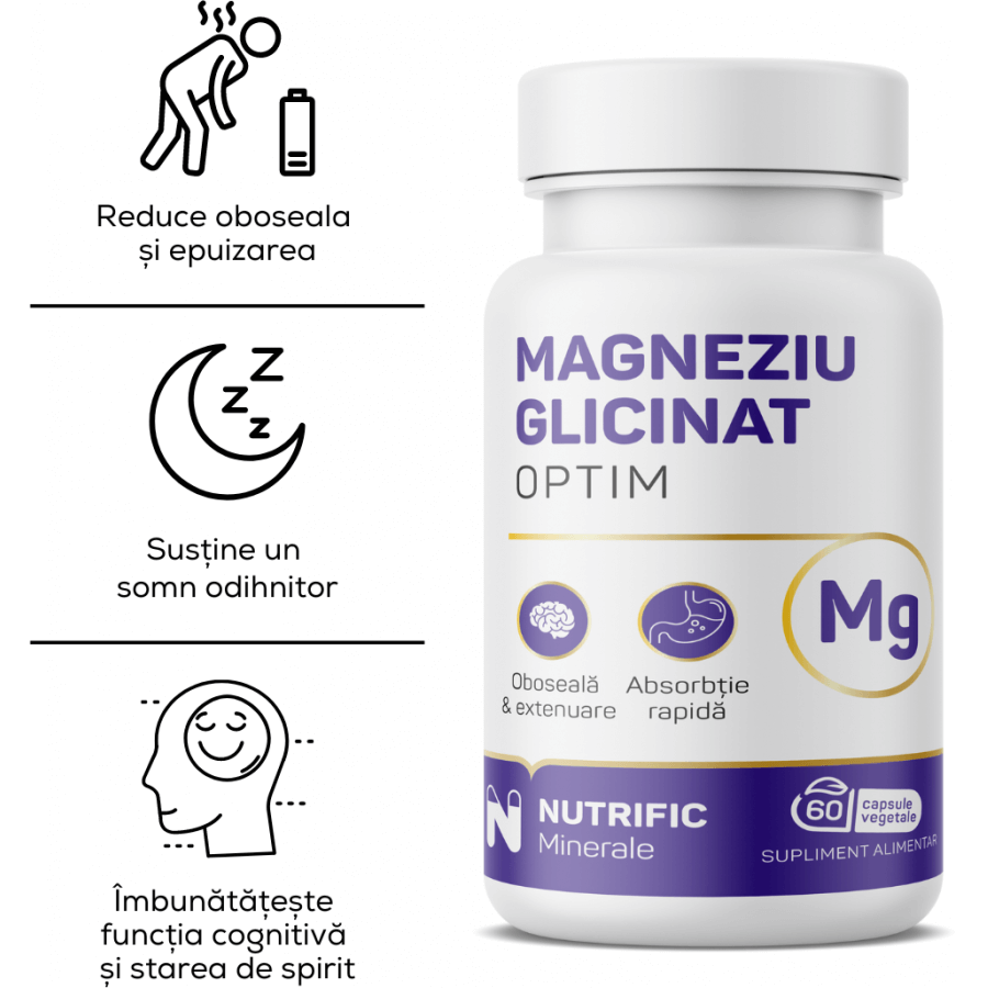 Glicinato di magnesio Optim, 60 capsule, Nutrific