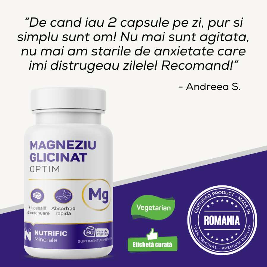 Glicinato di magnesio Optim, 60 capsule, Nutrific